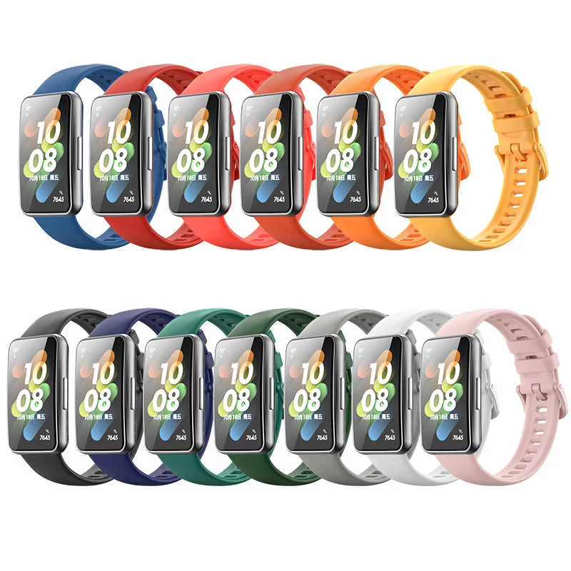 Strap For Huawei Band 7 Strap Accessories Silicone Smartwatch Replacement watchband Wristband correa bracelet for Huawei Band 7 image 6