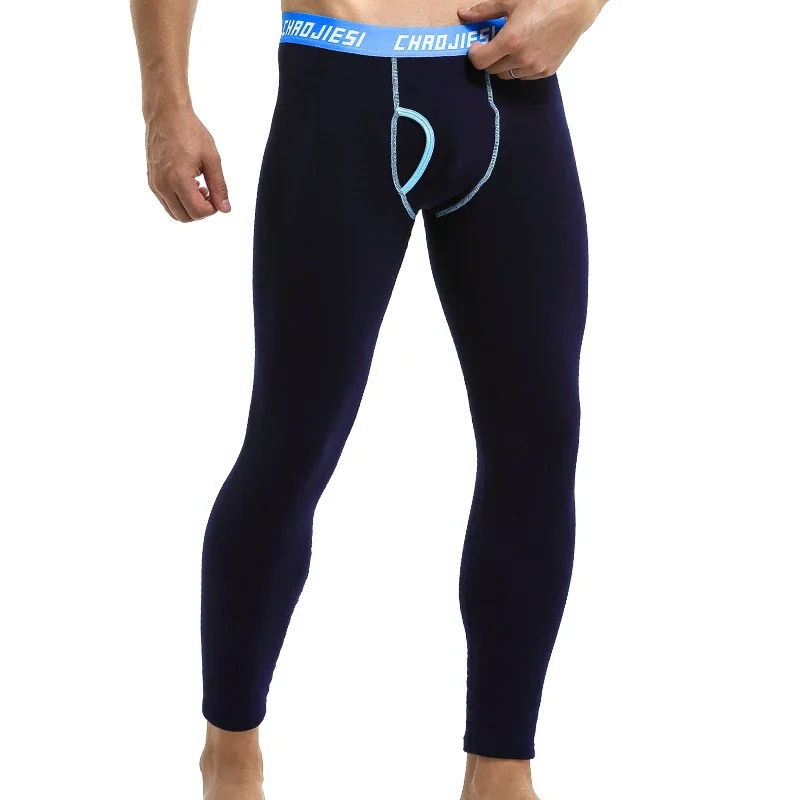 الشتاء طويل جونز ملابس داخلية للرجال سميكة الصوف السراويل شباب واحد ضيقة السراويل الحرارية خط السراويل طماق القطن