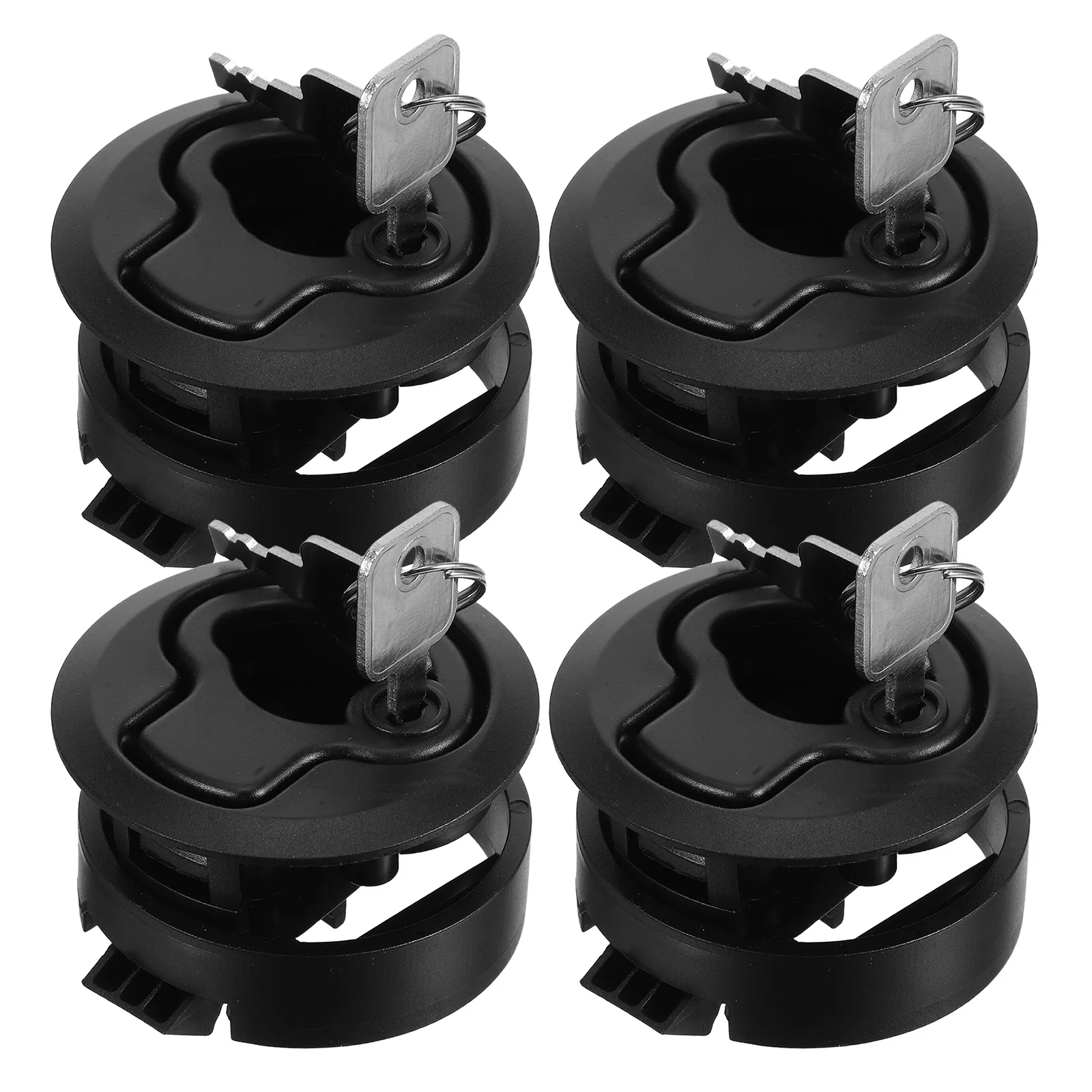 

4Pcs Flush Latch for Boat Hatch Marine Locking Slam Pull Handle Boat Cabinet Door Rv Tool Box Storage Compartments Heavy Duty
