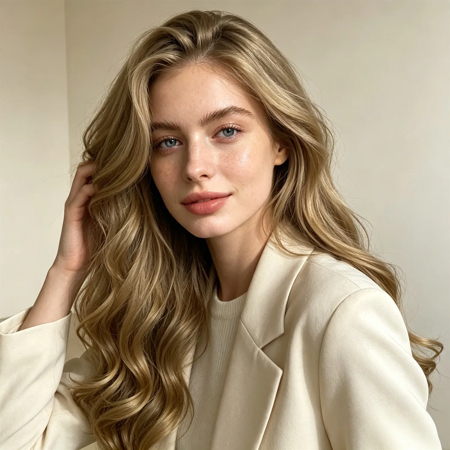 Body Wave Wig 20 Inch 27 Honey Blonde Ombre Low Ponytail Style Heat Resistant Synthetic Wig, parties, stage performances
