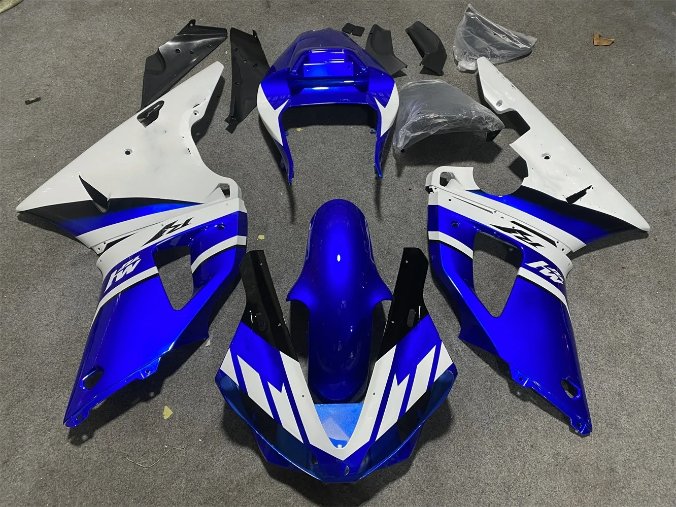 

Комплект обтекателей для мотоцикла Yamaha R1 2000 2001 YZF1000 00-01, обтекатель, синий, белый корпус для мотоцикла