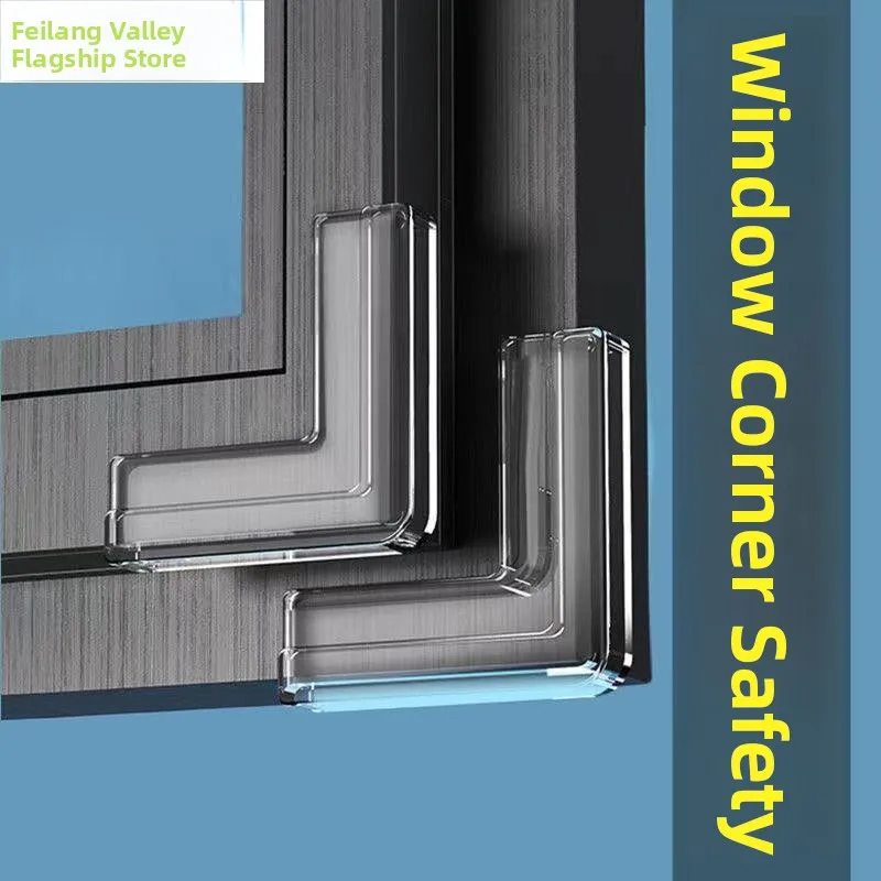

Silicone Computer Corner Protection Bridge Aluminum Window Impact Resistant Inner Opening Full Cover Straight Angle