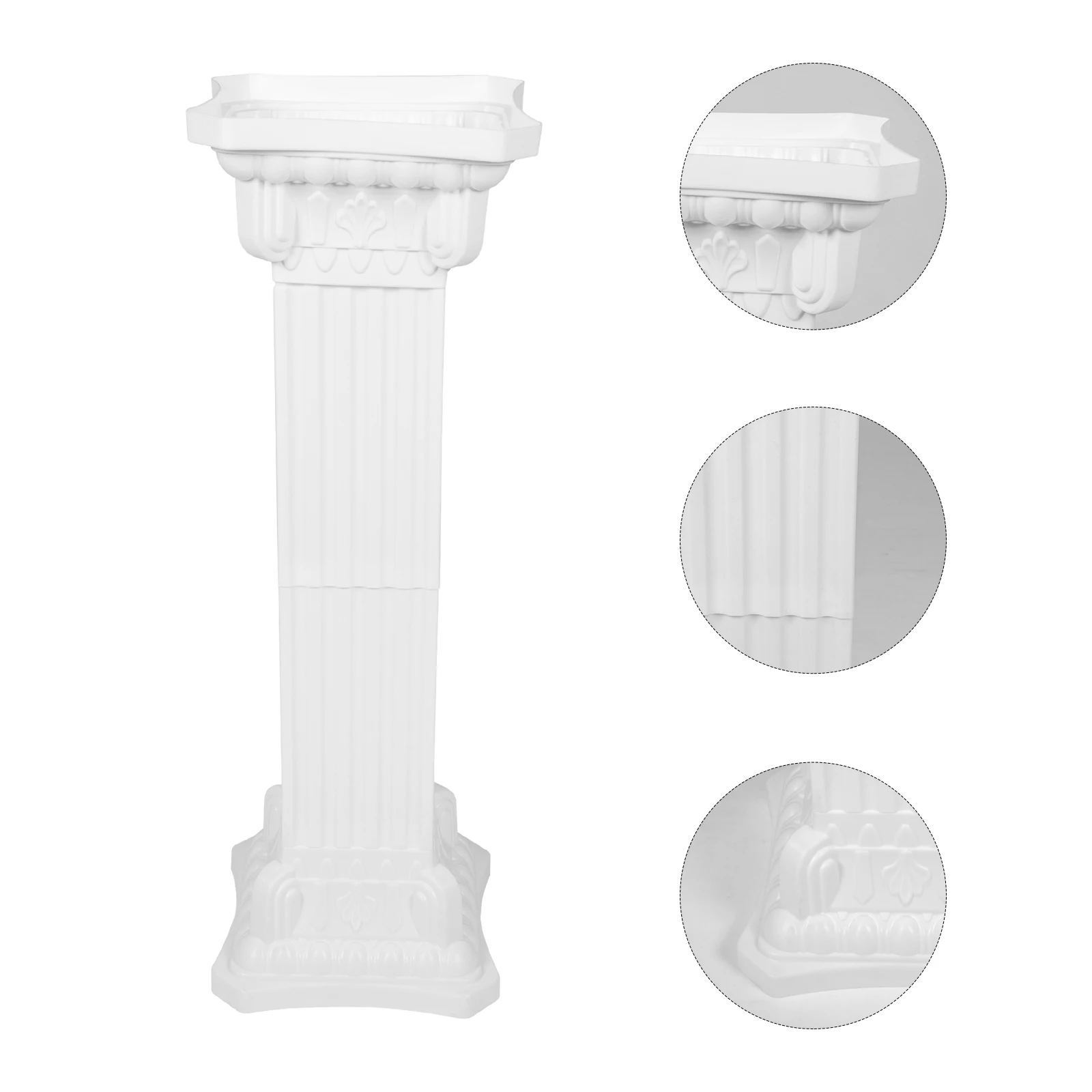 

Wedding Roman Pillar White Statue Retro Look Safe Durable Plastic Excellent Texture Stable Placement Balcony Flowerpot Holder
