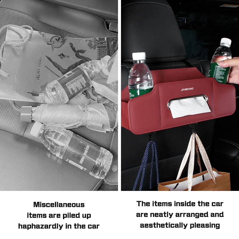 Obrázek 3: Pro jaecoo J7 J8 J6 2025 2024 auto Seat úložný skříňka backseat hák multifunkce organizátor úložný s 2se napít se pohár držák accesso