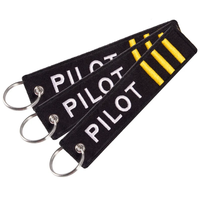 keychain flight Embroidery Remove Before Flight Pilot Key Chain For Aviation Gifts Key Tag Label Fashion Keyrings