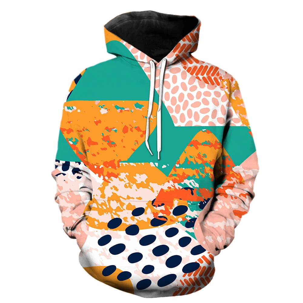 Abstract Art Graffiti Men's Hoodies Casual 2022 Hot Sale Fashion Spring 3D Printed With Hood Jackets Cool Tops Oversized Teens