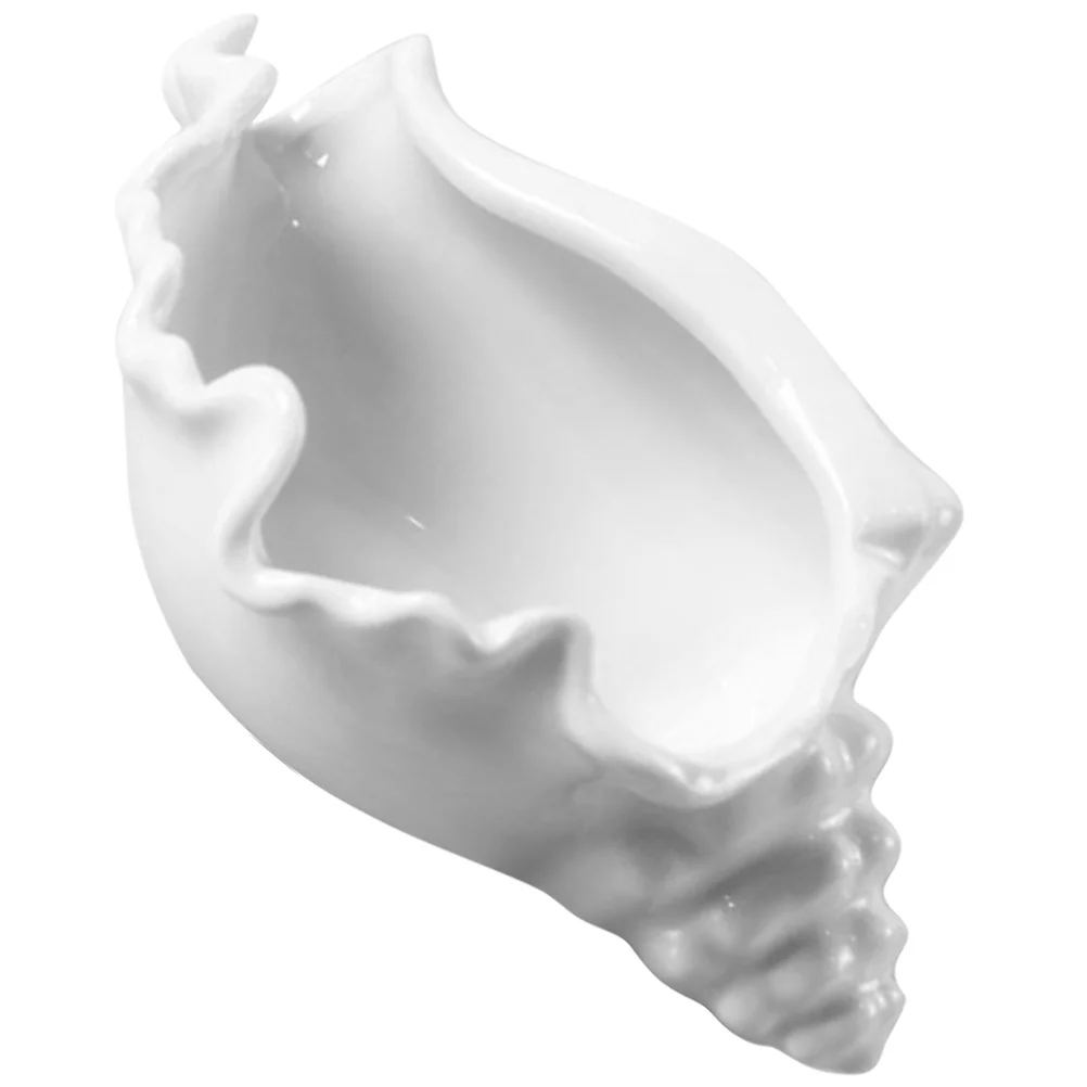 

Ceramic Conch Jewelry Tray Decorative Jewelry Dish Multifunctional Trinket Organizer Ring Holder for Keys Conch Bowl