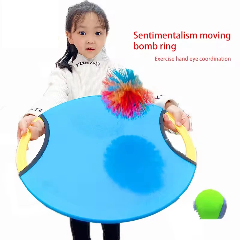 ألعاب تدريب على رمي الدوائر المرتدة للأطفال والكبار ، ألعاب تعاونية تفاعلية في الهواء الطلق ، صيد مضرب ، كرة مجداف مرنة ، لعبة متعة #6