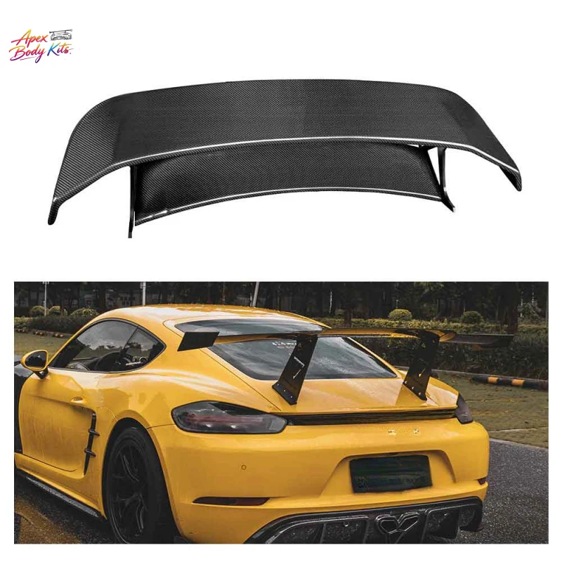 High Quality Dry Carbon Fiber Rear Spoiler Wing for Porsche 718 Boxster Cayman