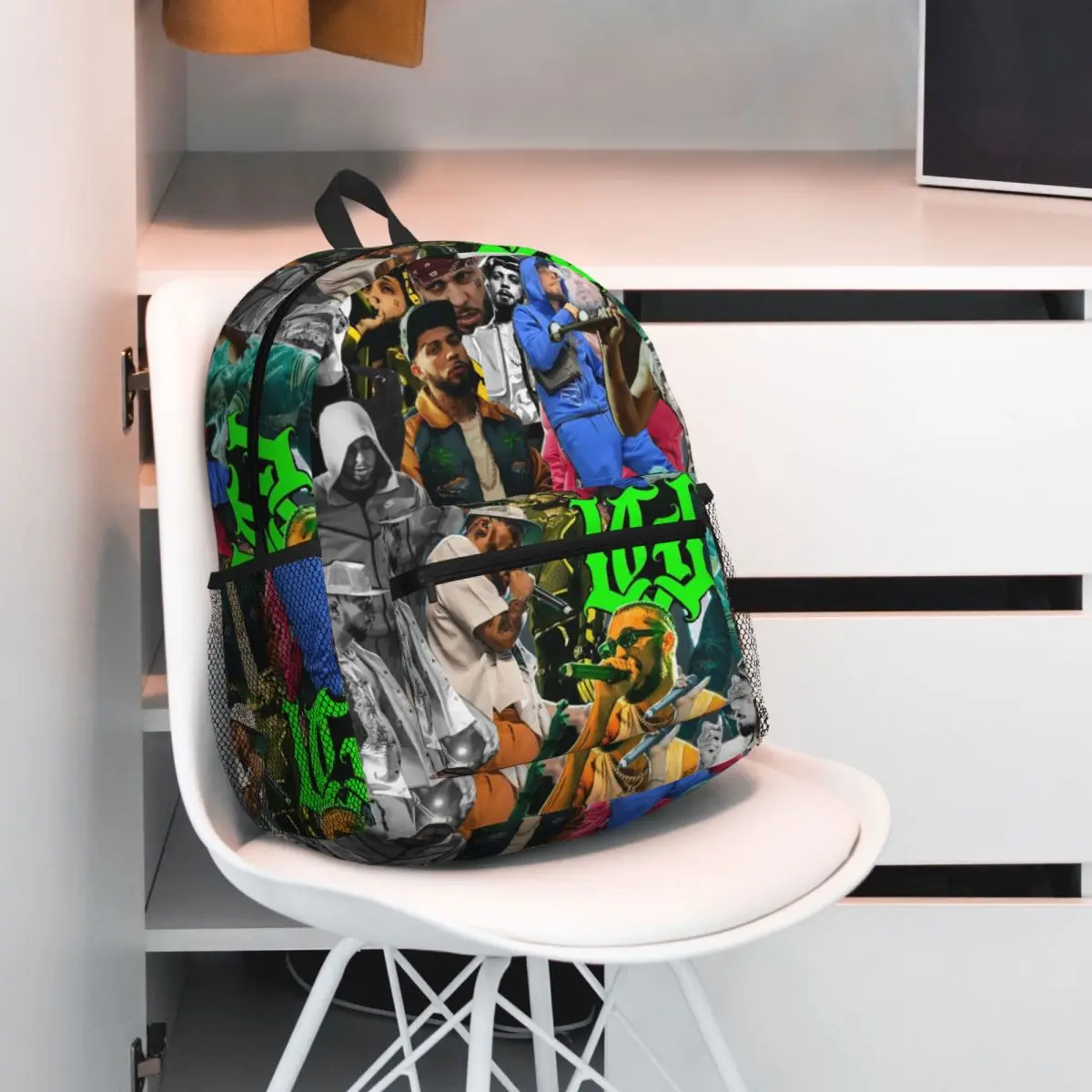 Rapper Jc Reyes Album Tour Graphic Backpack Daypack Large Capacity Boys Girls BookBag School Bag Shoulder Bags for Men Women