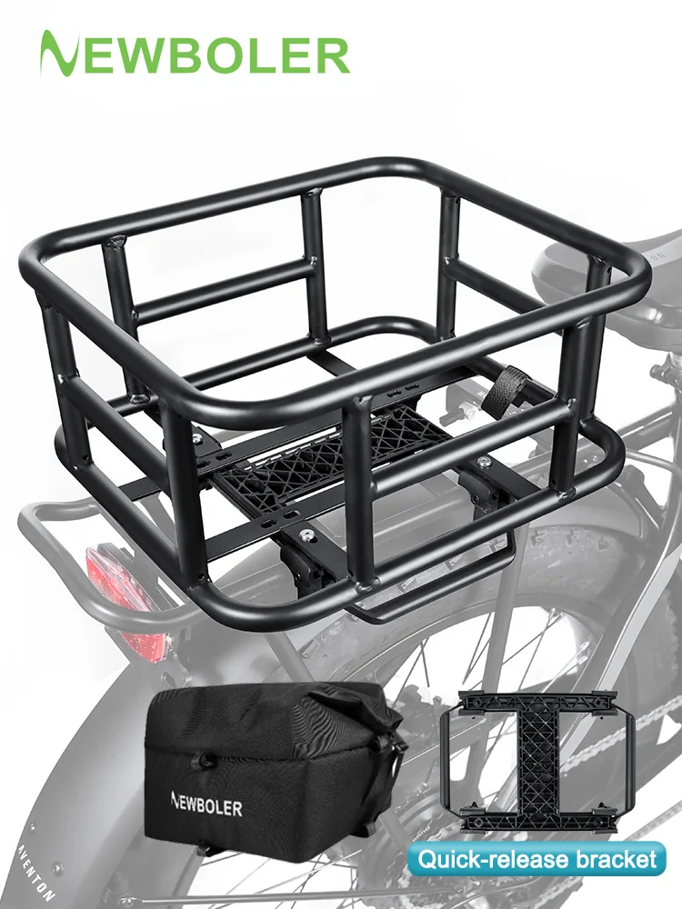 AliExpress NONE Bicycle Cargo Rack Bag Rear Bike Basket Quick ReleaseFron E-Bike Basket Bike Baskets Rear Rack  for OutdoorTravel Shopping