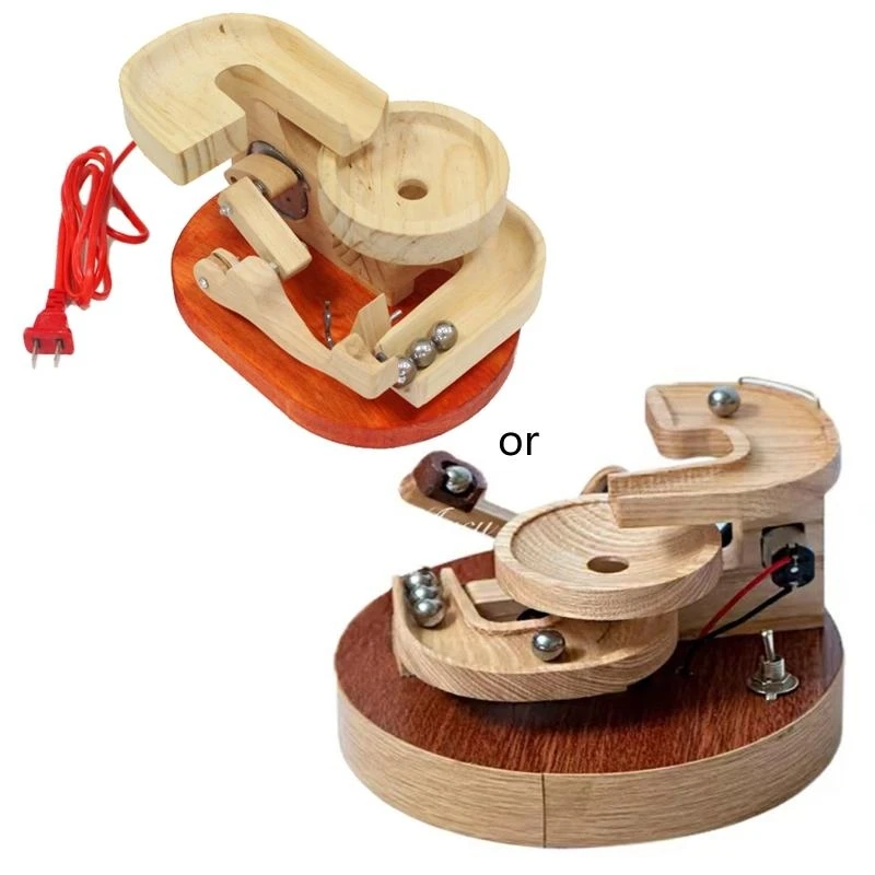 자동 대리석 실행 모델 장난감 4.5 인치 목조 건물 키트 데스크탑 장식품 15UB