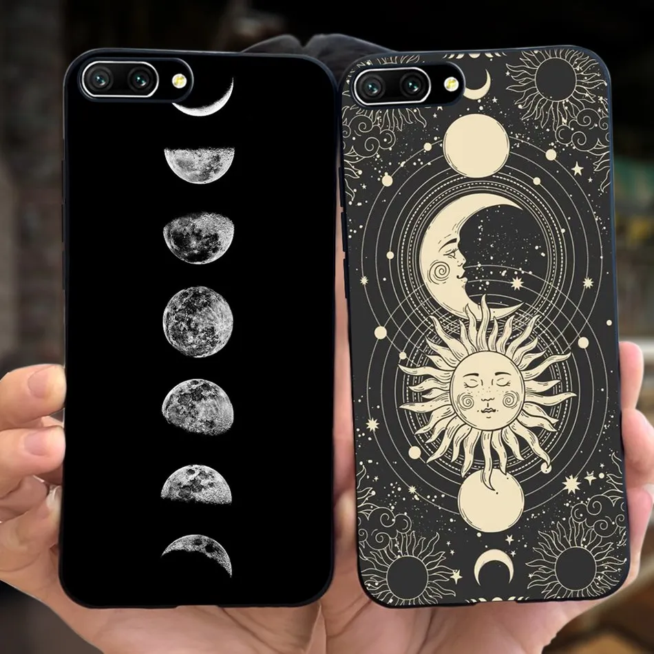 For Honor 10 Case Honor10 COL-L19 COL-L29 Fashion Moon Pattern Soft Silicon Protective Cover Phone Cases