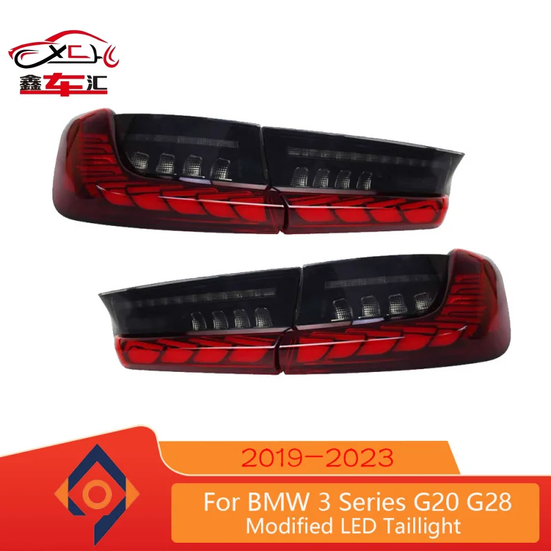 

Для BMW 3 серии G20 G28 G80: Модифицированный светодиодный задний фонарь в сборе с эффектом «Драконья чешуя», динамическим указателем поворота и ходовыми огнями (2019-2023)