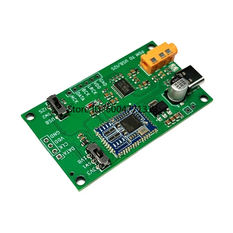PDM MEMS Digital MIC Microphone To I2S/ Analog USB Sound Card Output PCM5102A Decoding 16bit 48K