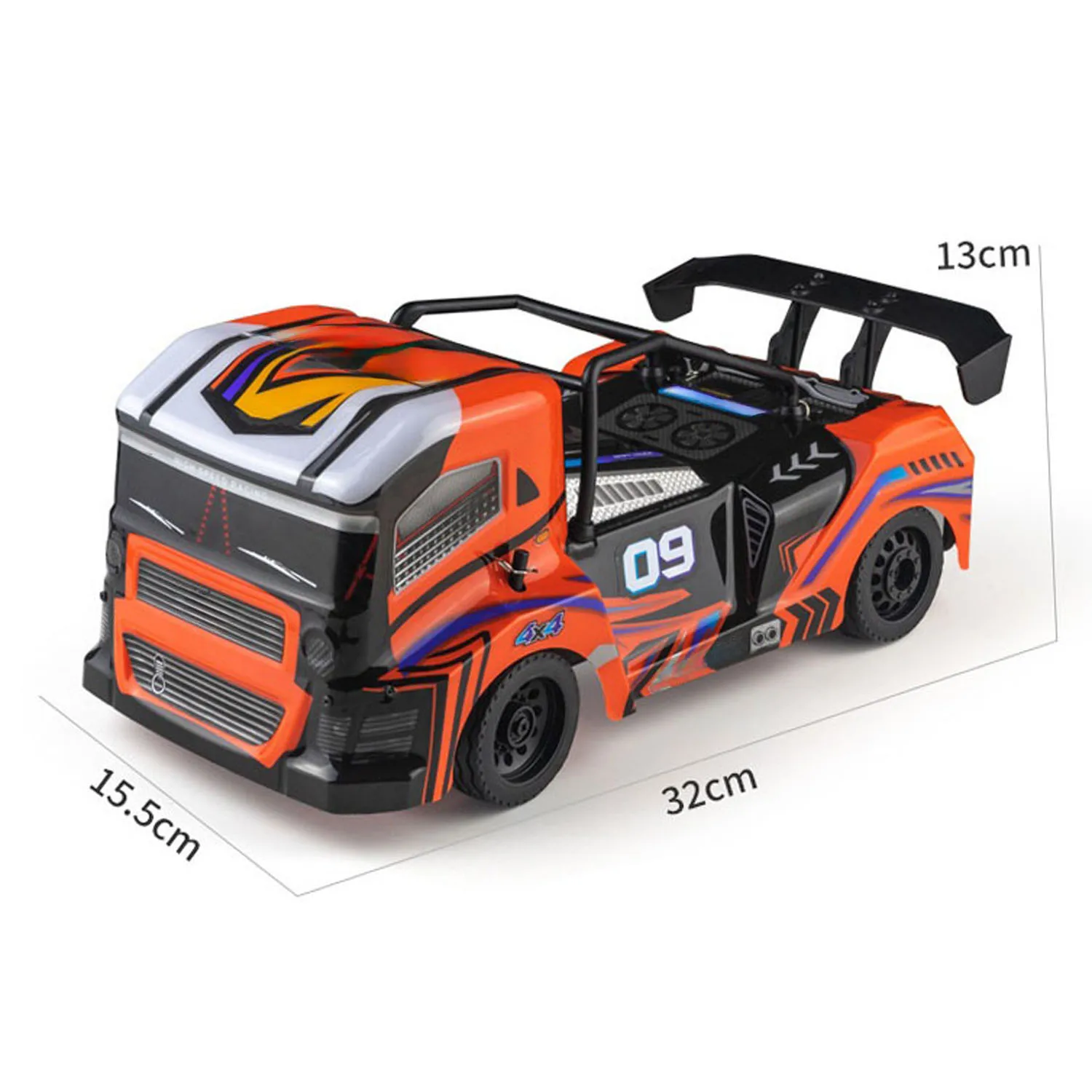 

12.6 Inch SCY 16304 1/16 RTR AWD PVC RC Drift Car 380 Brushed Motor 30A ESC Ball Bearing Vehicle Model for Racing Lovers Gift