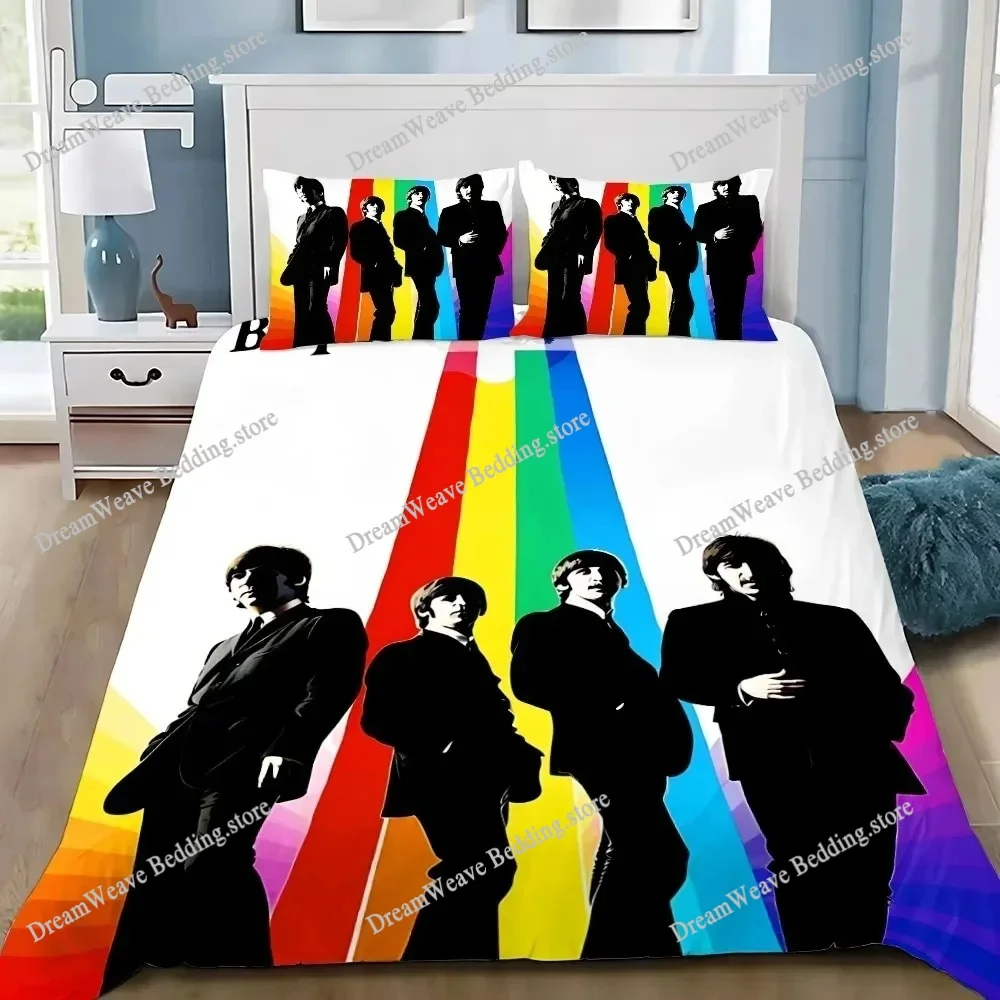 

Rock Band The Fab Four Bedding Sets,Rock Band Mop-tops Printed Futon Cover Those Lads From Liverpool Duvet Cover for Teenagers