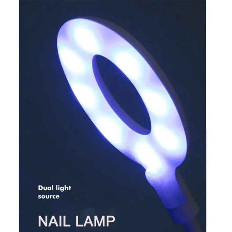 1 Pc Usb Led Nagellamp Draagbare Buigbare UV-Droger 8 Leds Opvouwbaar Baklicht Voor Uitharding Vinger Nail Art Salon Gereedschap