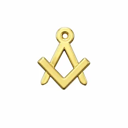 Small Compass and Square Masonic Lapel Pin Gold Metal Masonic Brooch Badge Elegant Fashion Suit Jacket Accessories Gifts