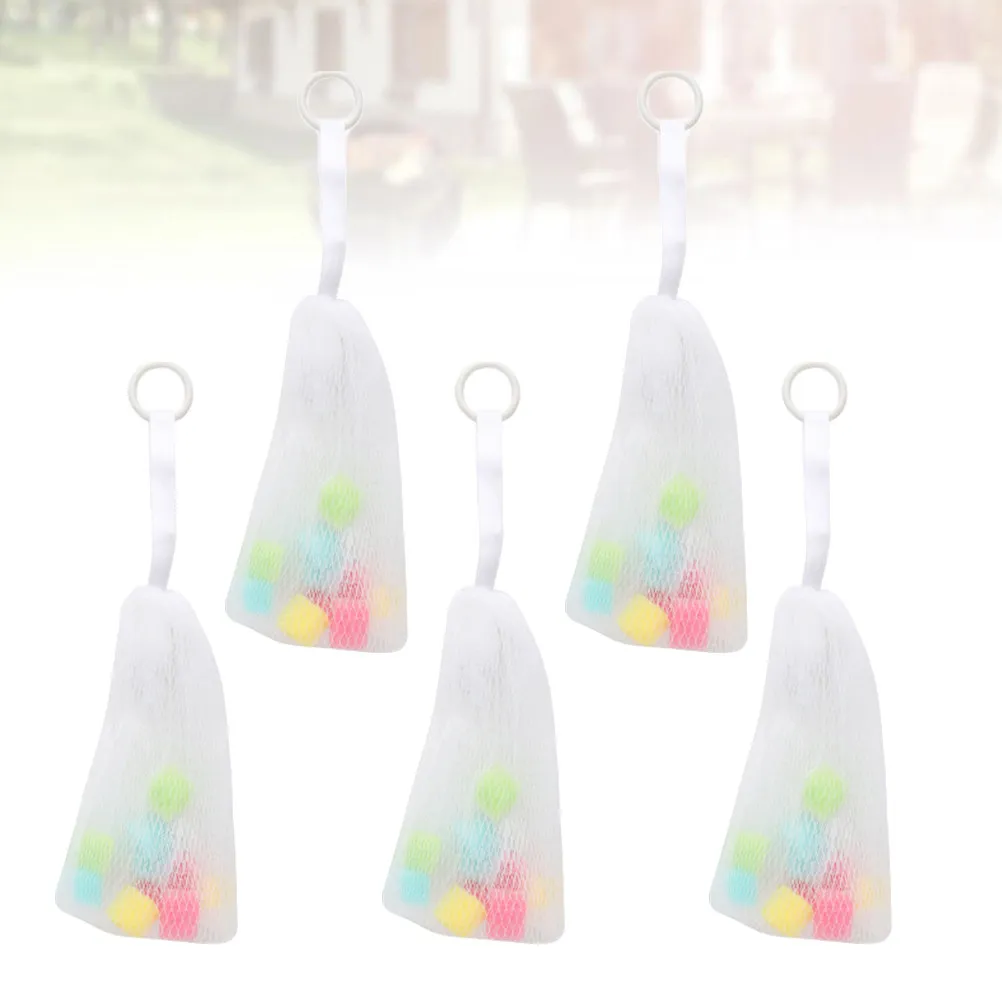 5Pcs Bubbling Net Shower Soap Foaming Sponge Hanging Design Bath Cleansing Bubble Maker Skin Sebum Cleaner Bubbling