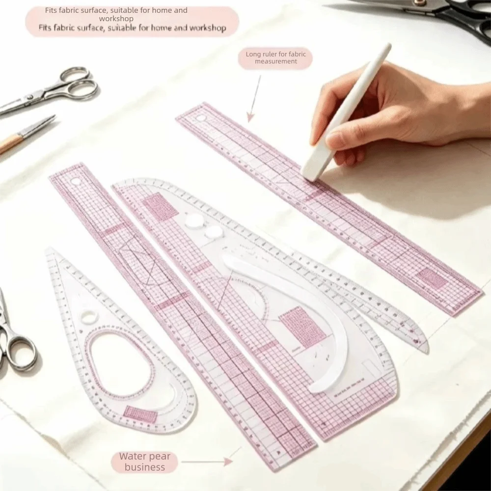 Shaping Flexible French Curve Ruler High Precision Clear Lines Sewing Ruler Plastic High Accuracy Tailoring Template Dressmaking