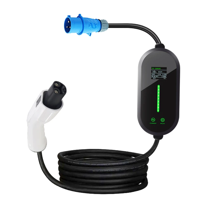 Cargador portátil EV de 3,5 kW, Wallbox para Tesla Model 3/X/Y/S, cargador de coche eléctrico de 7KW, Cable de carga rápida NACS de 5m