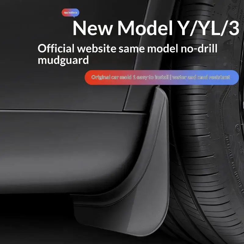 Model Y Model 3 Accessories Splash Guards Car Mud Flaps Anti Scratch Paint Protector for Long Trips