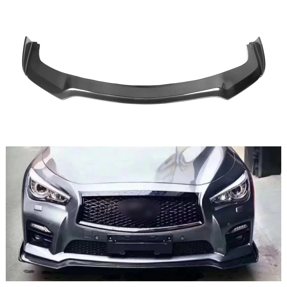 Product Customization Real Carbon Fiber Front Lip Front Bumper Lip forInfin iti Q50 Q50L 2014-2017 Q50 Q50L Car Accessories