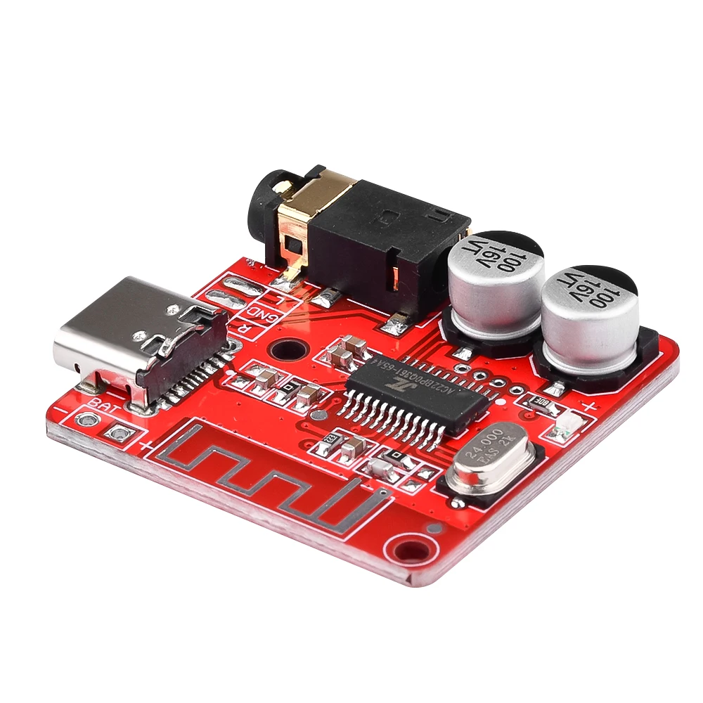 10/5/1Pcs Bluetooth Audio Receiver Board Bluetooth 5.1 MP3 Lossless Decoder Micro USB 3.5mm Output Amplifier Module Type-C 3W