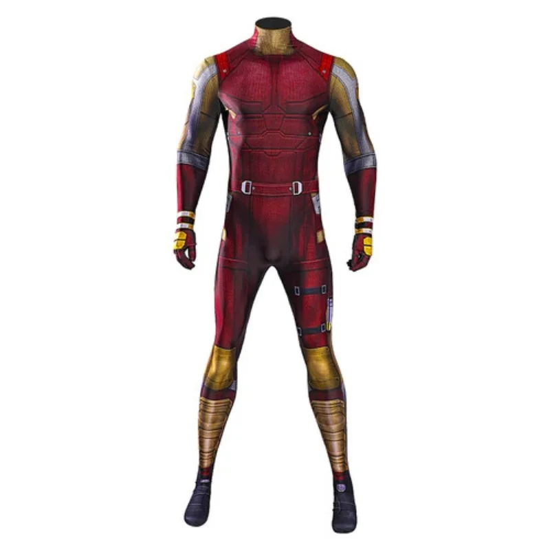 Daredevil Cosplay Matt Murdock Jumpsuit Costume Stretchy Bodysuit Halloween Carnival Party Role Play Suit Men Kid Outfit