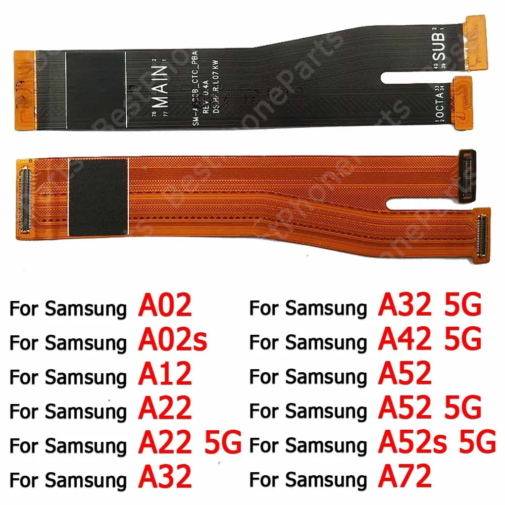 Motherboard PCB Dock Socket Main Board Flex Cable For Samsung Galaxy A02 A02s A12 A22 A32 A42 A52 A52s A72 5G Mainboard Ribbon