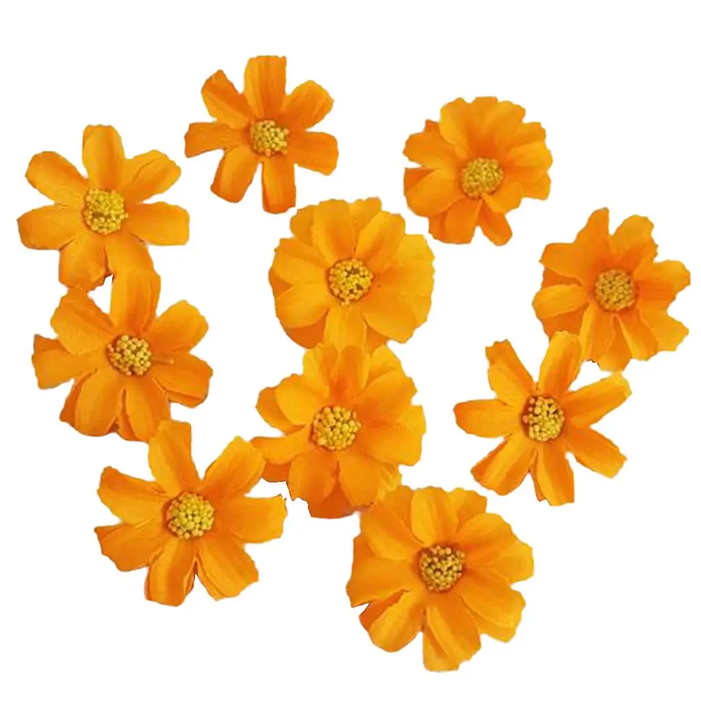 2-4pack 10 Pieces Artificial Flowers Orange