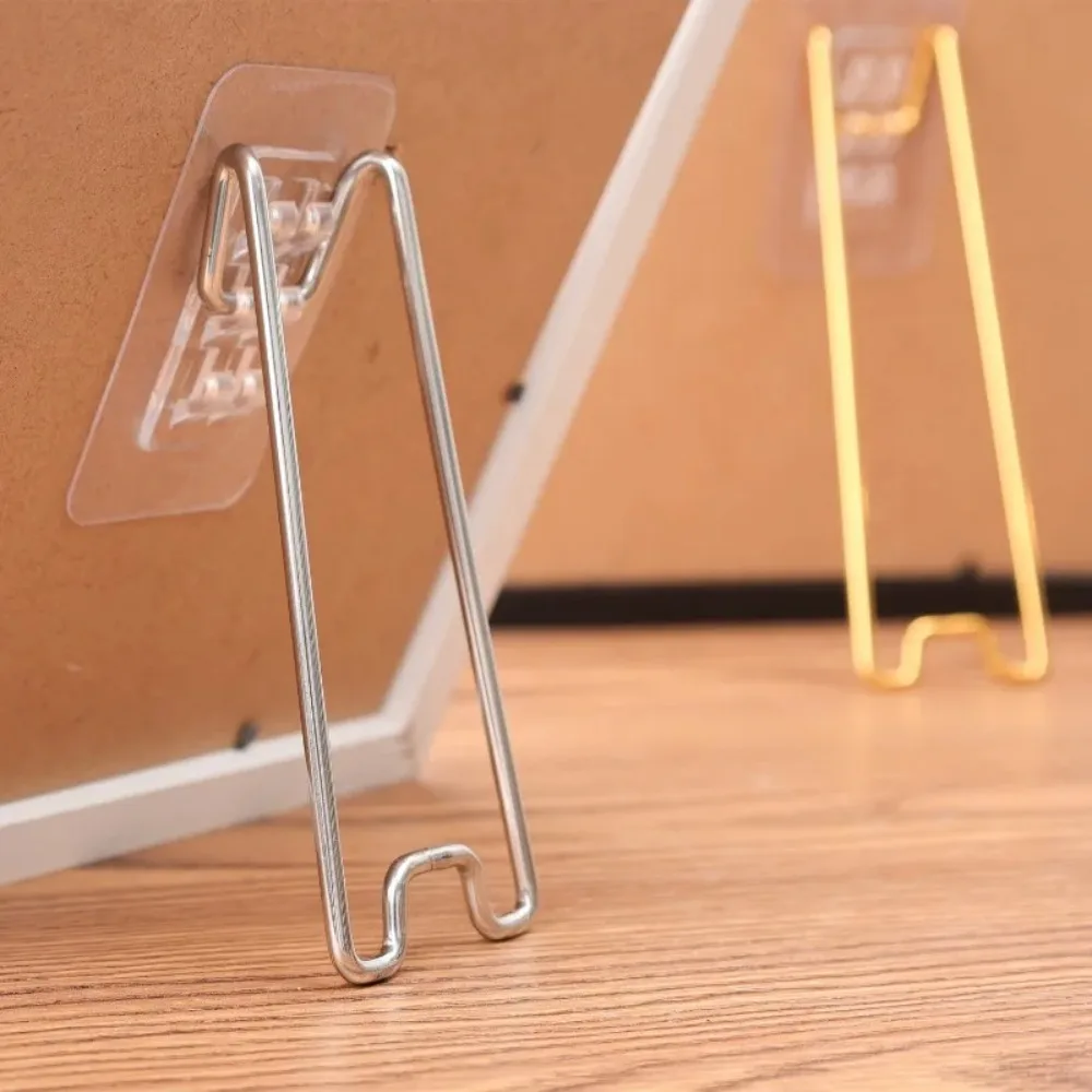 1-10pcs Metal Picture Frame Support Stands Self Adhesive Photo Frame Art Easel Display Bracket Holder for Photo Artwork DIY