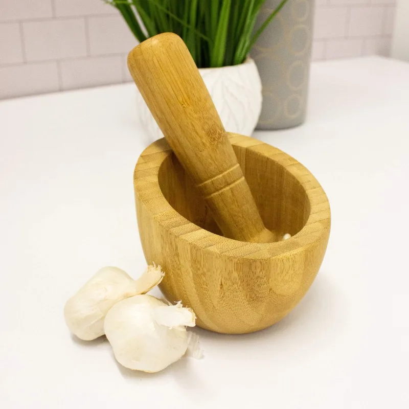 

Bamboo 2Pc Natural Mortar and Pestle