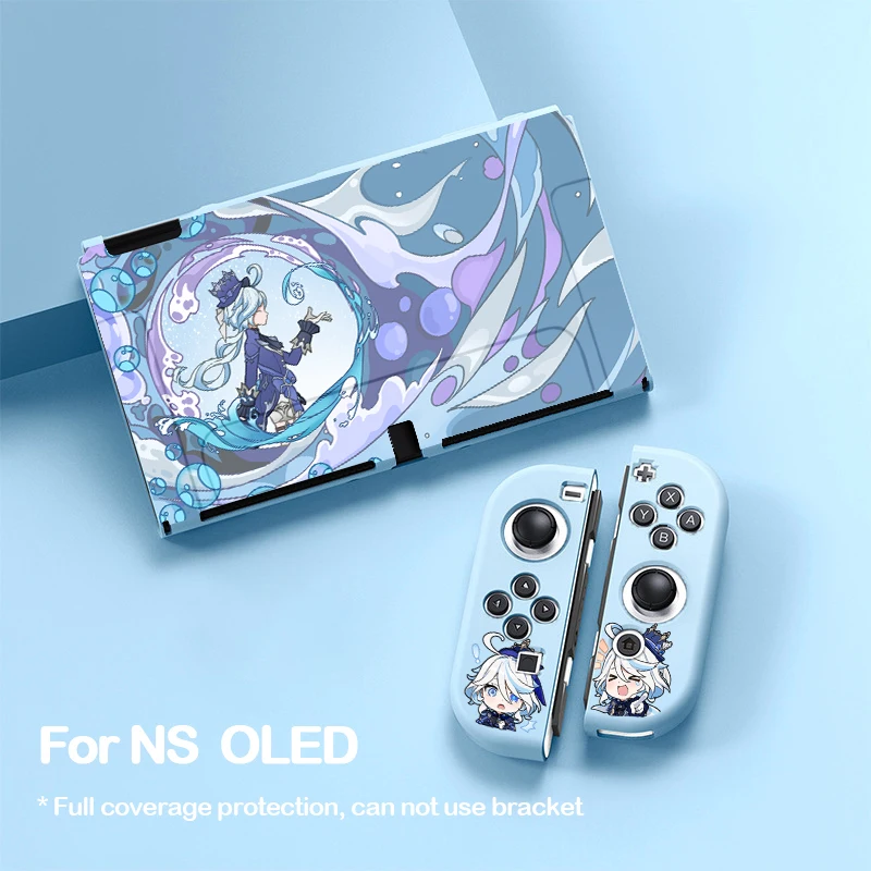 Furina Neuvillette Xiao Wanderer Raiden 소프트 보호 커버 케이스 Genshin Impact Nintendo Switch 또는 OLED 용 TPU 소프트 쉘