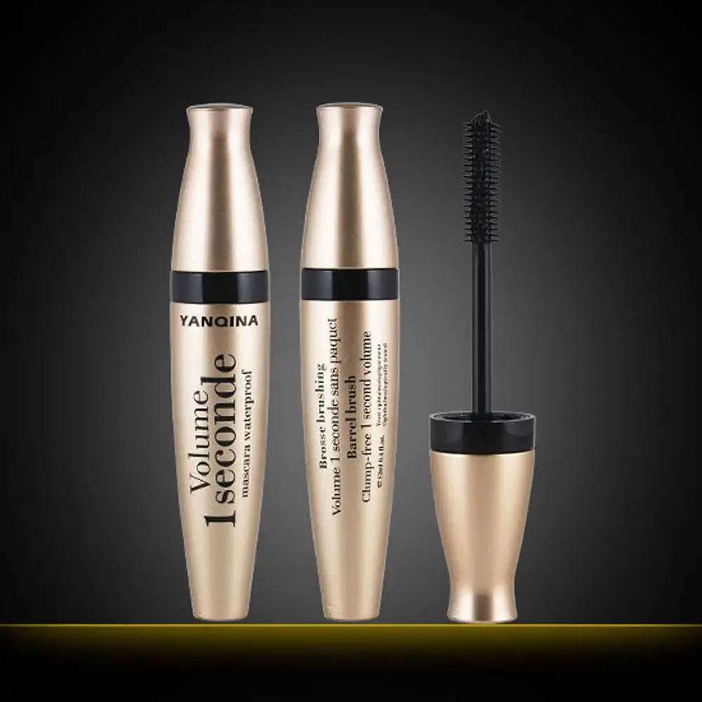 3D Waterproof Mascara Fiber Black Eyelashes Curling Brush Long Lasting Extension Volumizing Smudge Proof