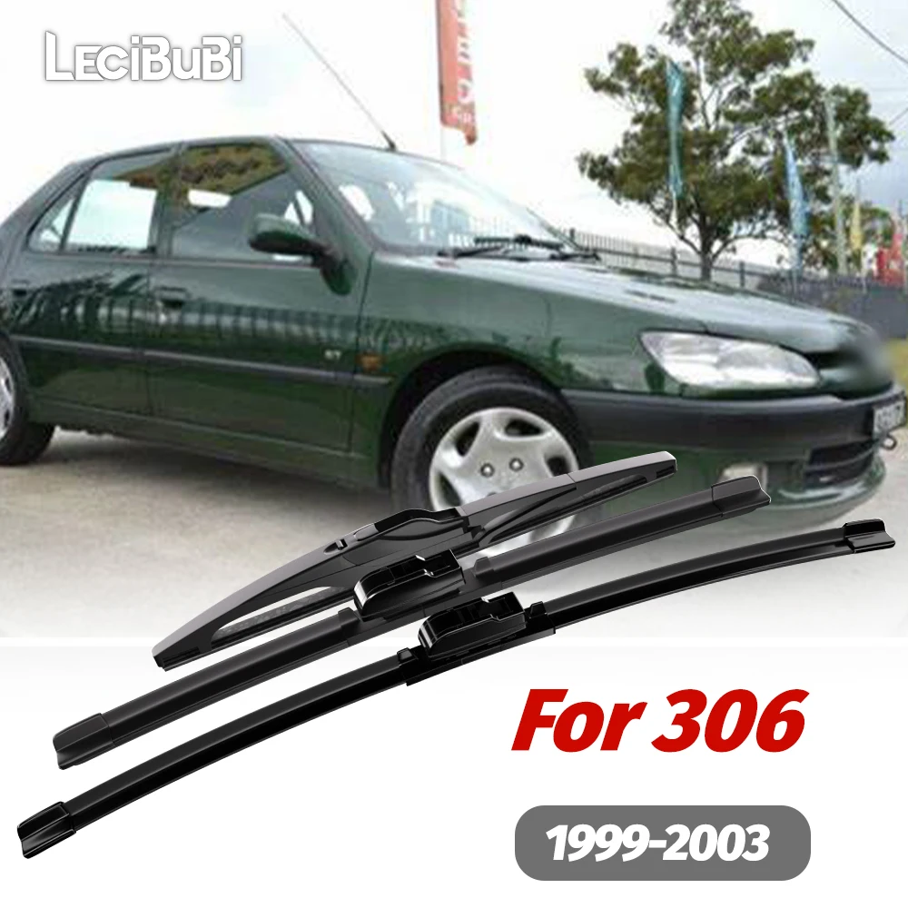

1set Front & Rear Windshield Wiper Blades Windscreen Wipers For Peugeot 306 1999-2003 2000 2001 2002 Accessories