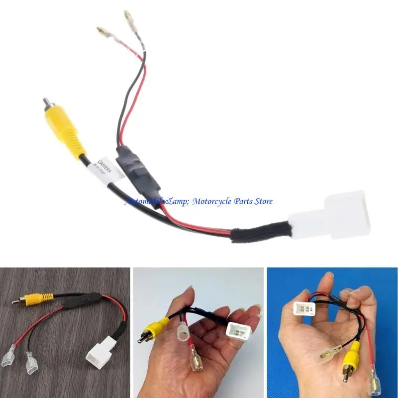 H7BD 4 Pin Car Connector Radio Back Up Reverse Camera 22.5cm Retention Wiring Harness