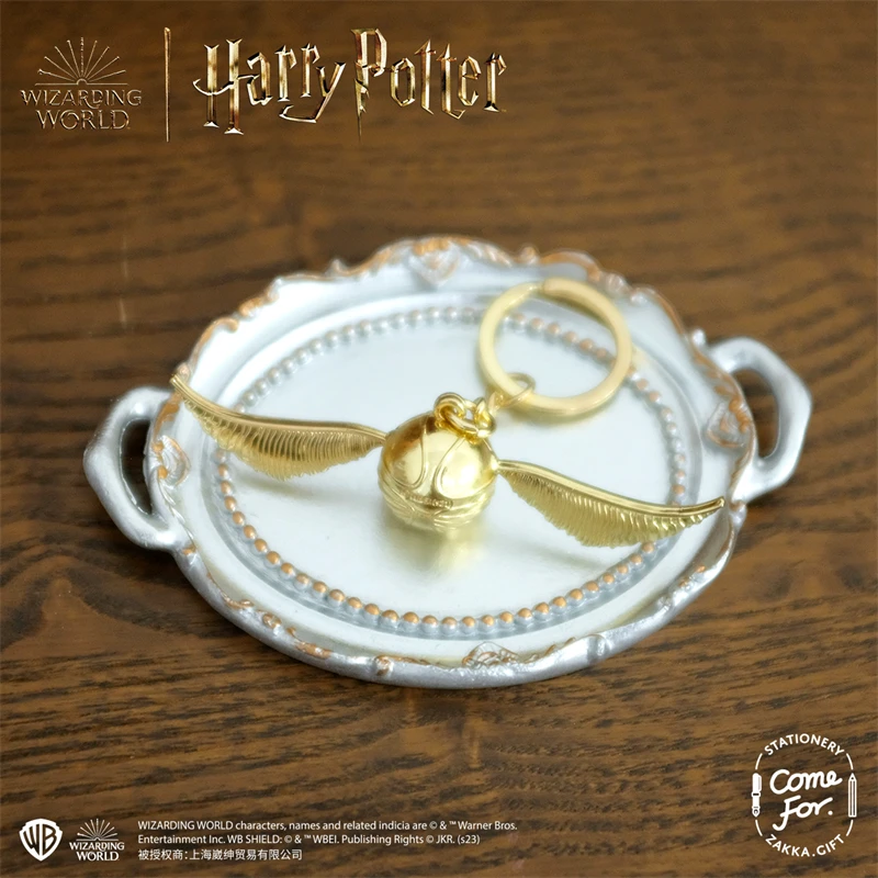 New Harries Potter Golden Snitch Keychain Genuine Co-branded Quidditch Bag Pendant Anime Harries Fans Collection Gift