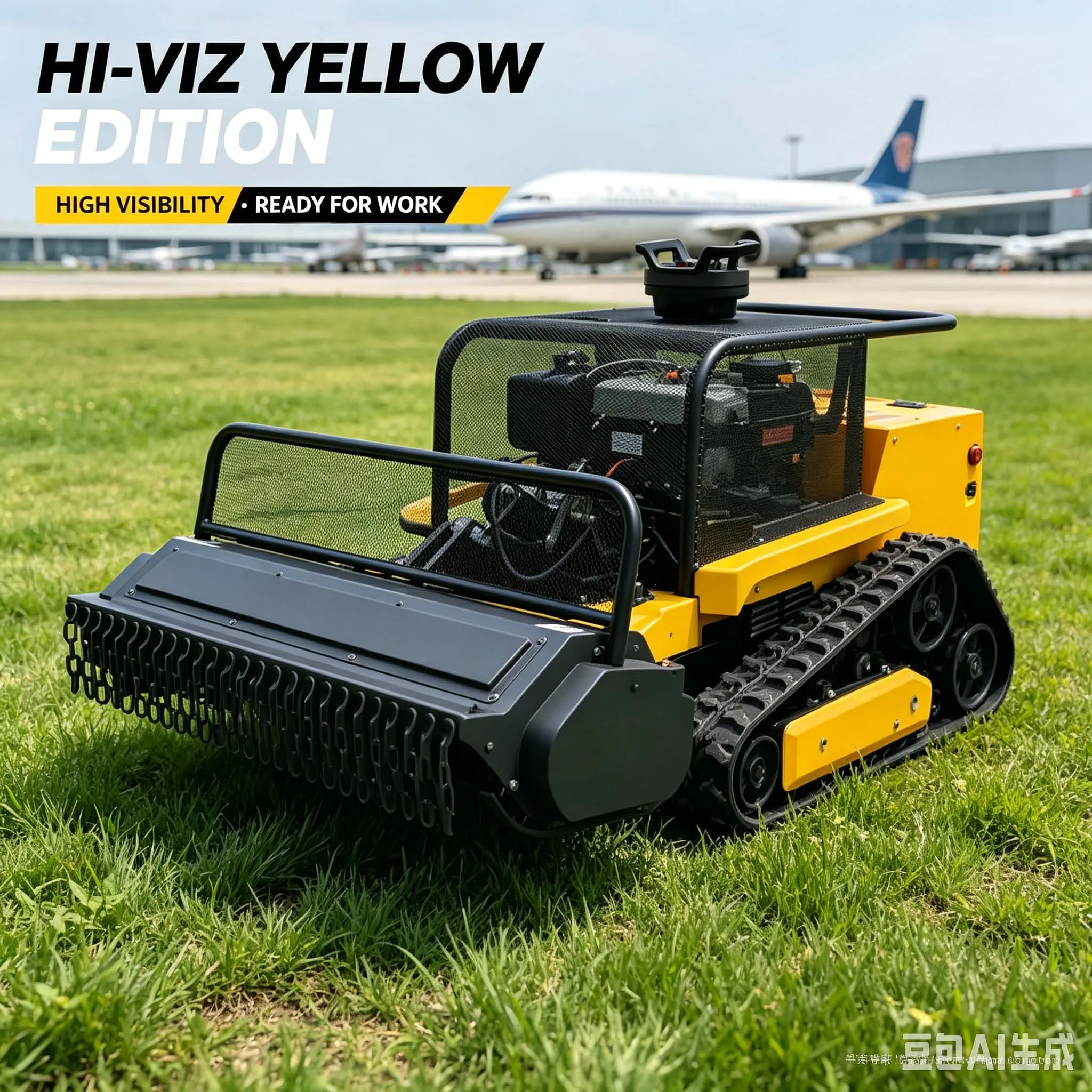 Crawler Type Remote Grass Mower Powerful Cutting Disc Low Fuel Consumption Garden RC Mower For Farm Weeding