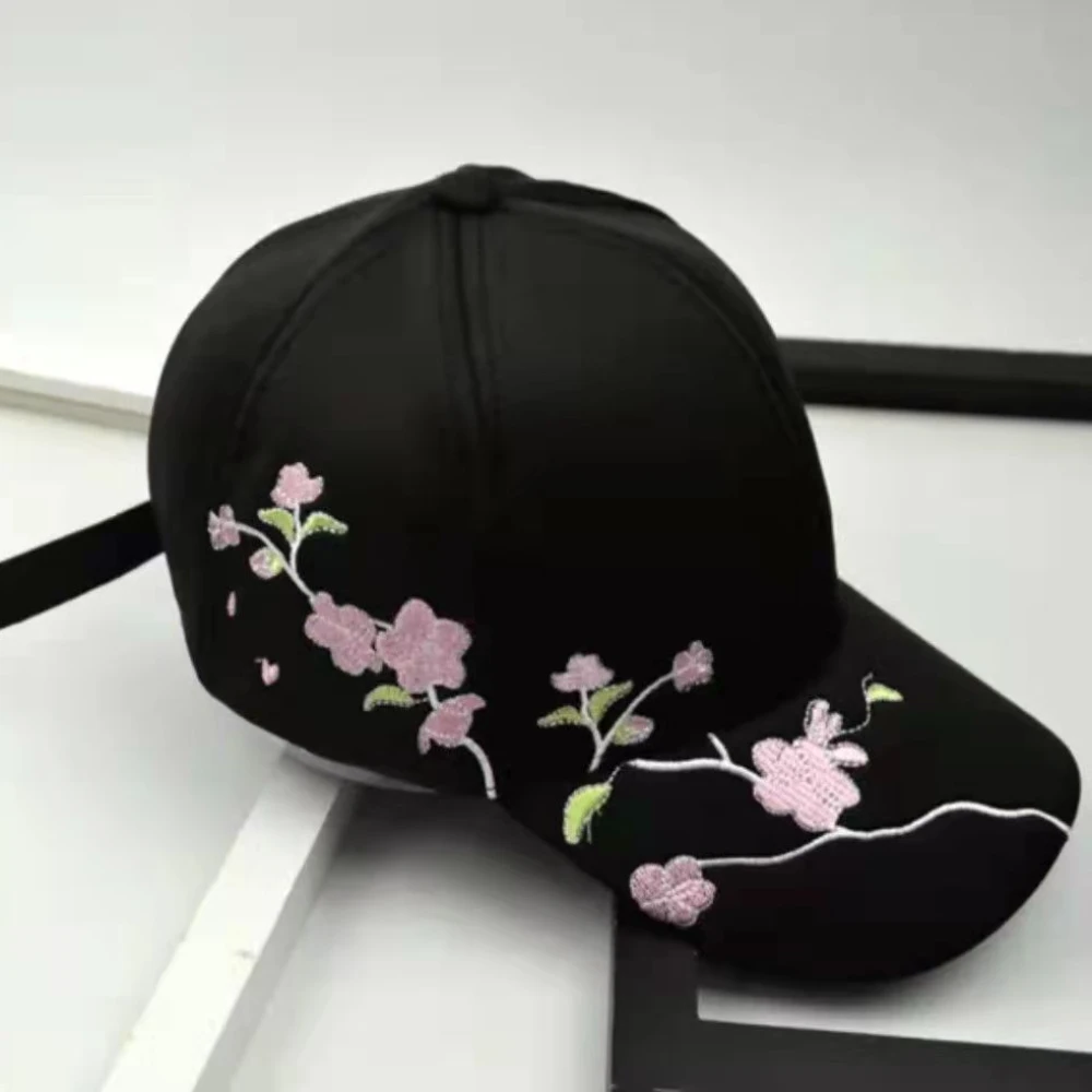 Dad Hat Plum Embroidered Baseball Caps Adjustable Sun Protection Snapback Cap For Women Men Summer Outdoor Travel Sports Hiking