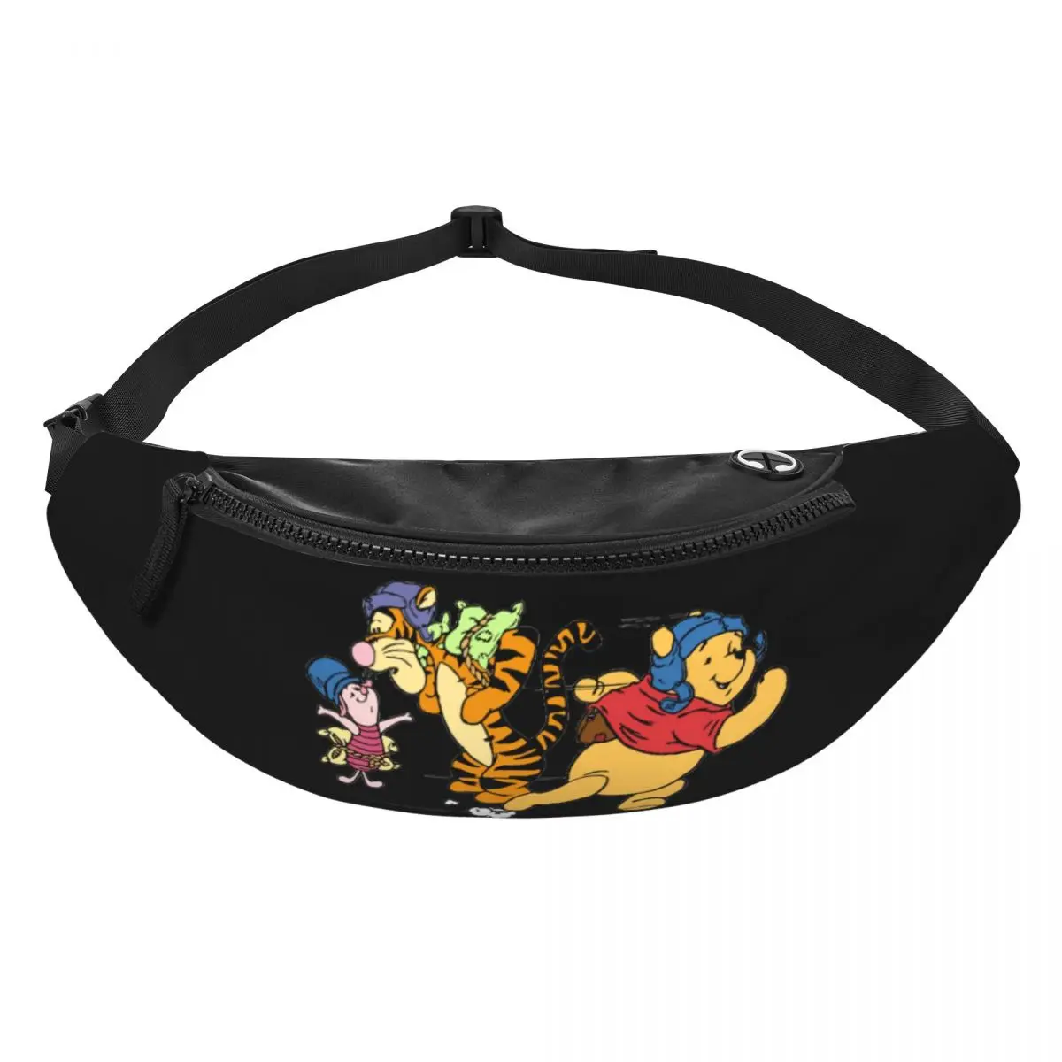 

Custom My Friends Cartoon T-Tigger Pooh Fanny Pack Women Men Crossbody Waist Bag for Cycling Camping Phone Money Pouch