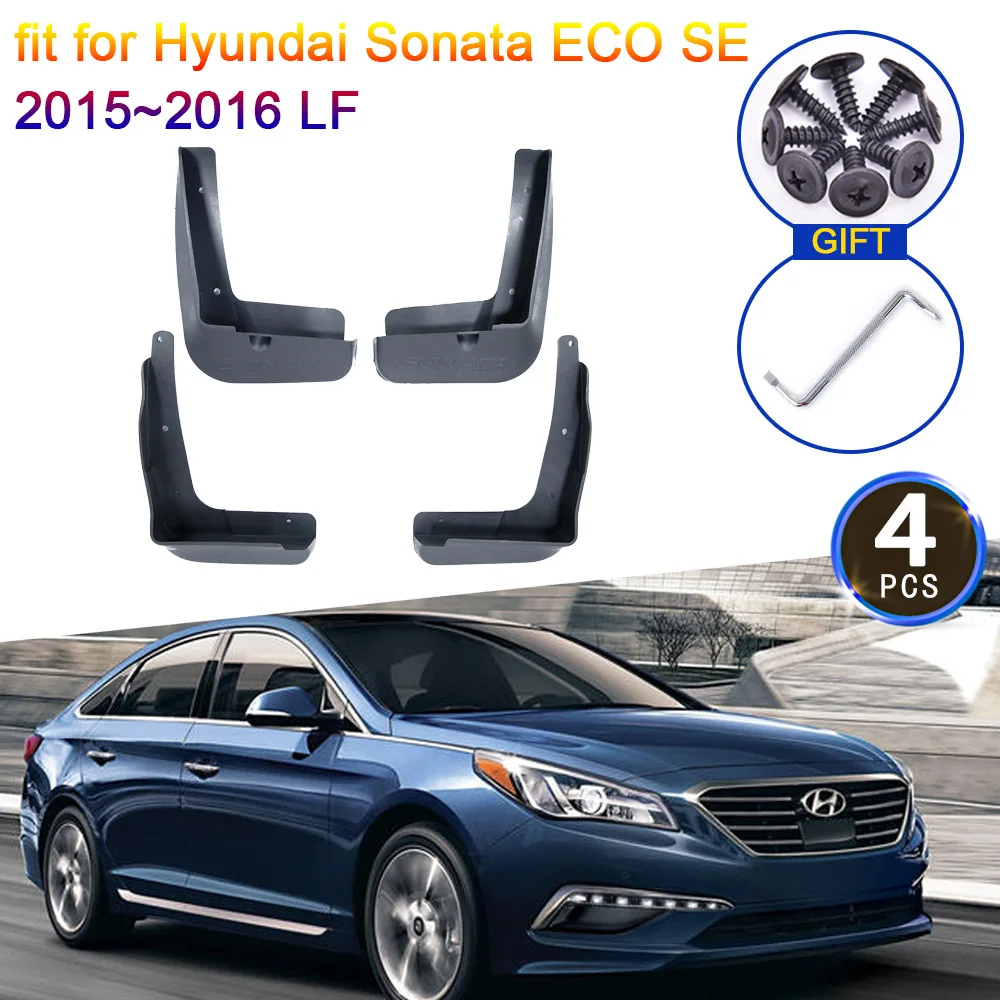 for Hyundai Sonata ECO SE 2015~2016 i45 LF Mud Flaps Splash Guards Flap Mudguards Fender Front Rear Wheel Car Stying Accessories