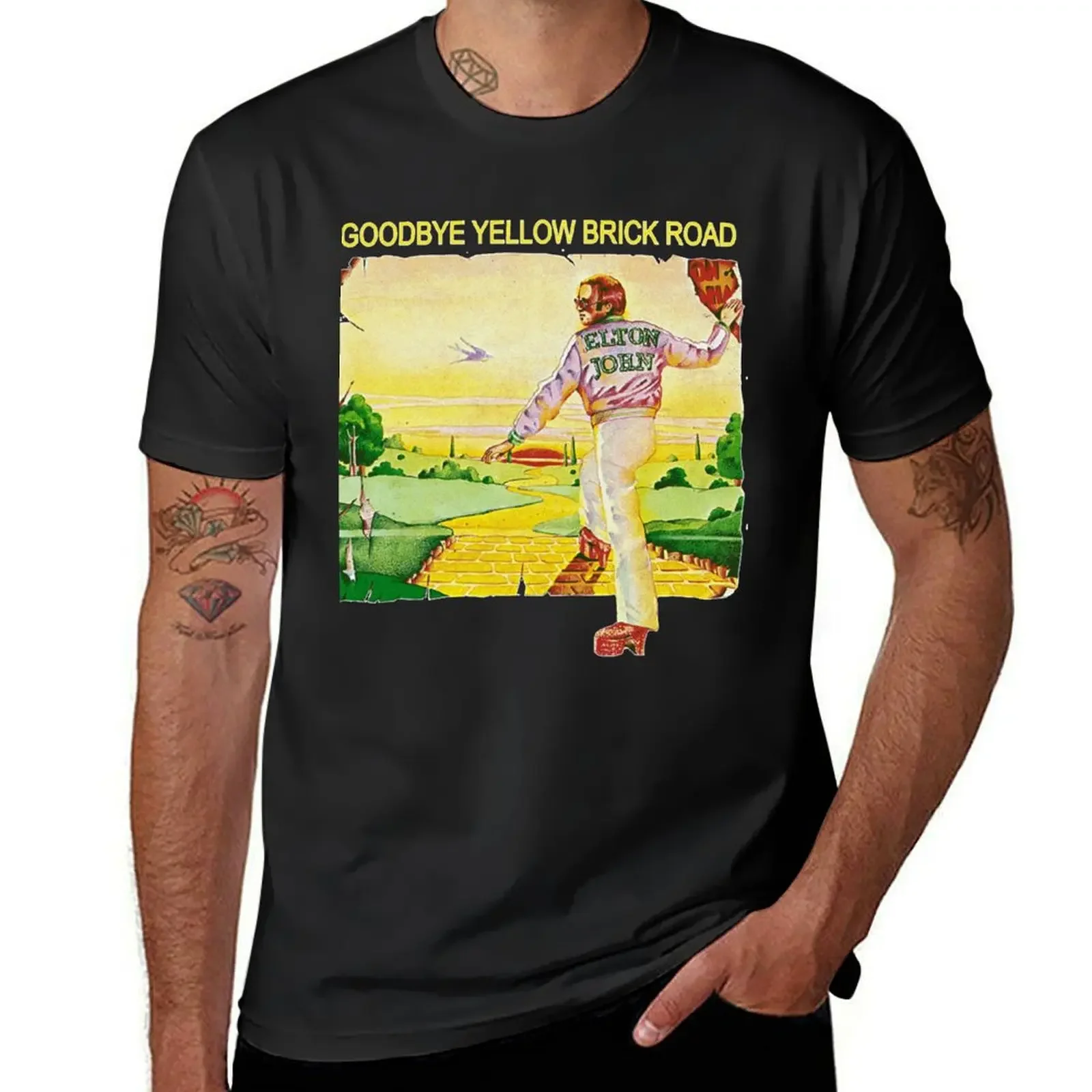 Camiseta divertida de ladrillo amarillo para hombre, ropa de verano, camisetas de algodón