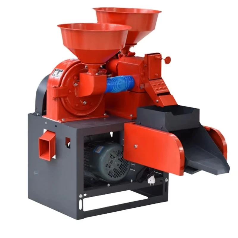 for‘’Combined Rice Mill Machine + Vibration Screen Electric Grain Crusher Paddy Husker Maize Grinder Corn Wheat Milling Machine