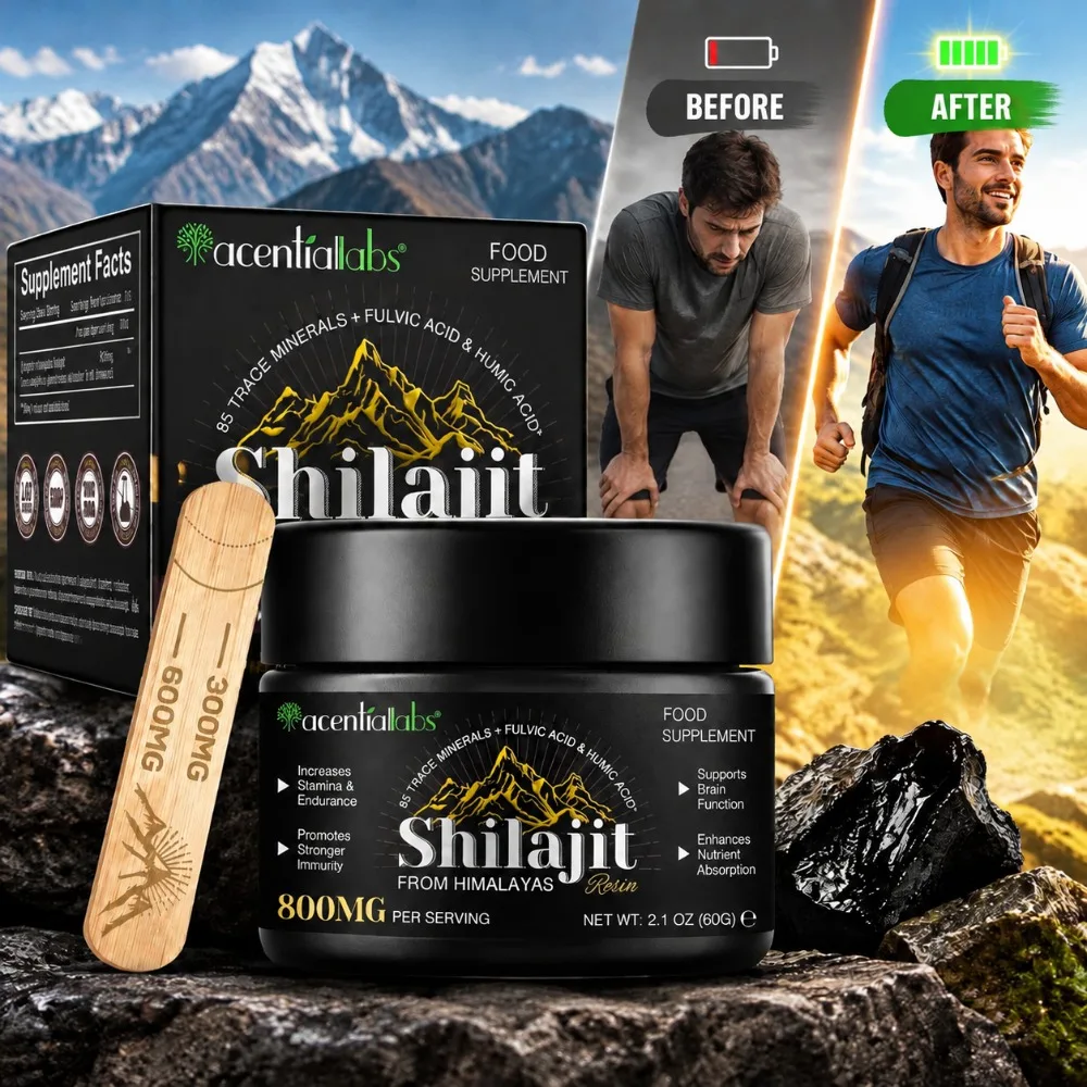 Shilajit Resin Increases Energy Stamina Relieve Fatigue Promotes Immunity & Brain Function From Himalayan 85 Trace Minerals 60g