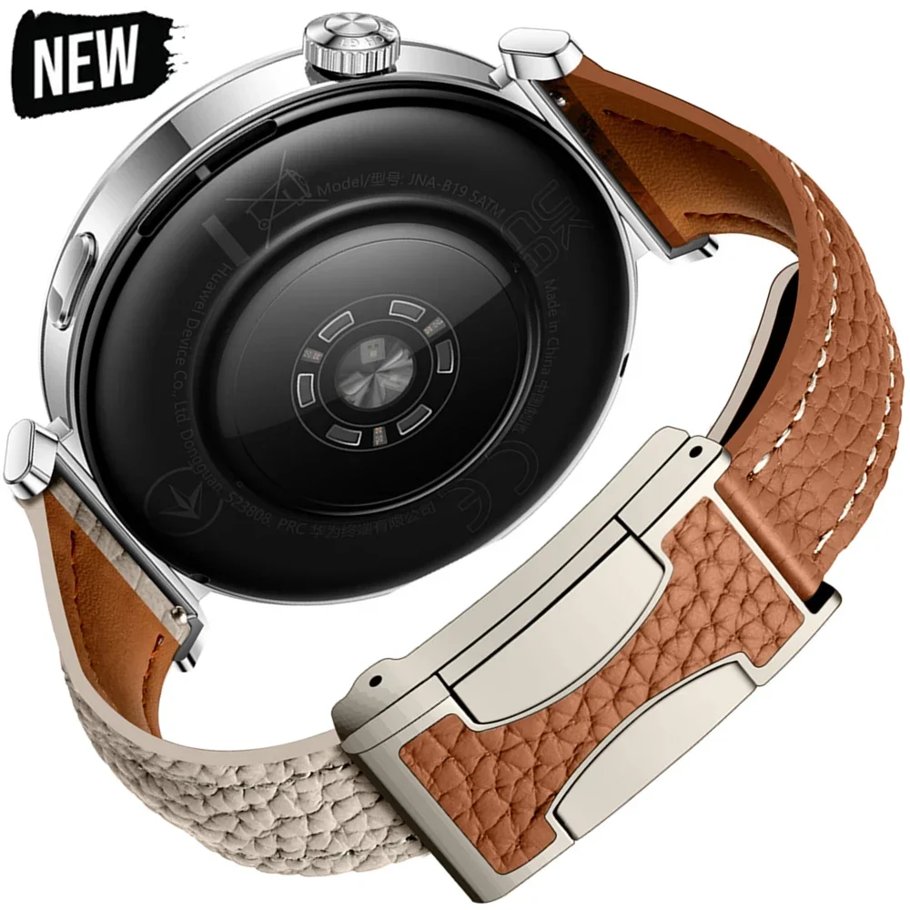 

Для Huawei Watch GT5 GT4 41 мм магнитный ремешок 22/18 мм женский кожаный браслет для Huawei Watch GT 4 5 46 мм GT5 Pro 42 мм тонкий ремешок