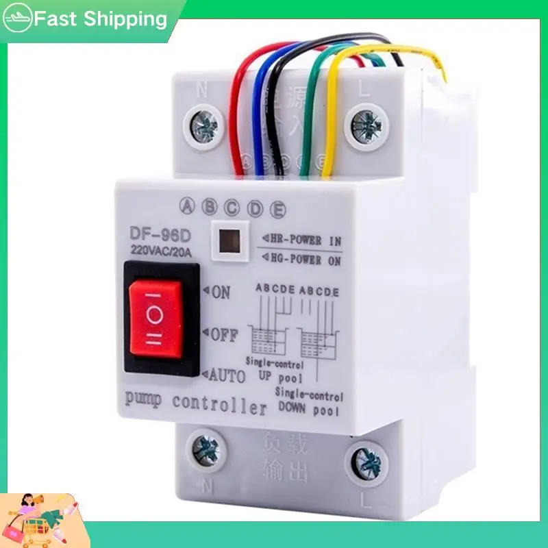 

New DF-96D Automatic Water Level Controller Switch 20A 220V Water Tank Liquid Level Detection Sensor Controller 2M Wires-Tvdae