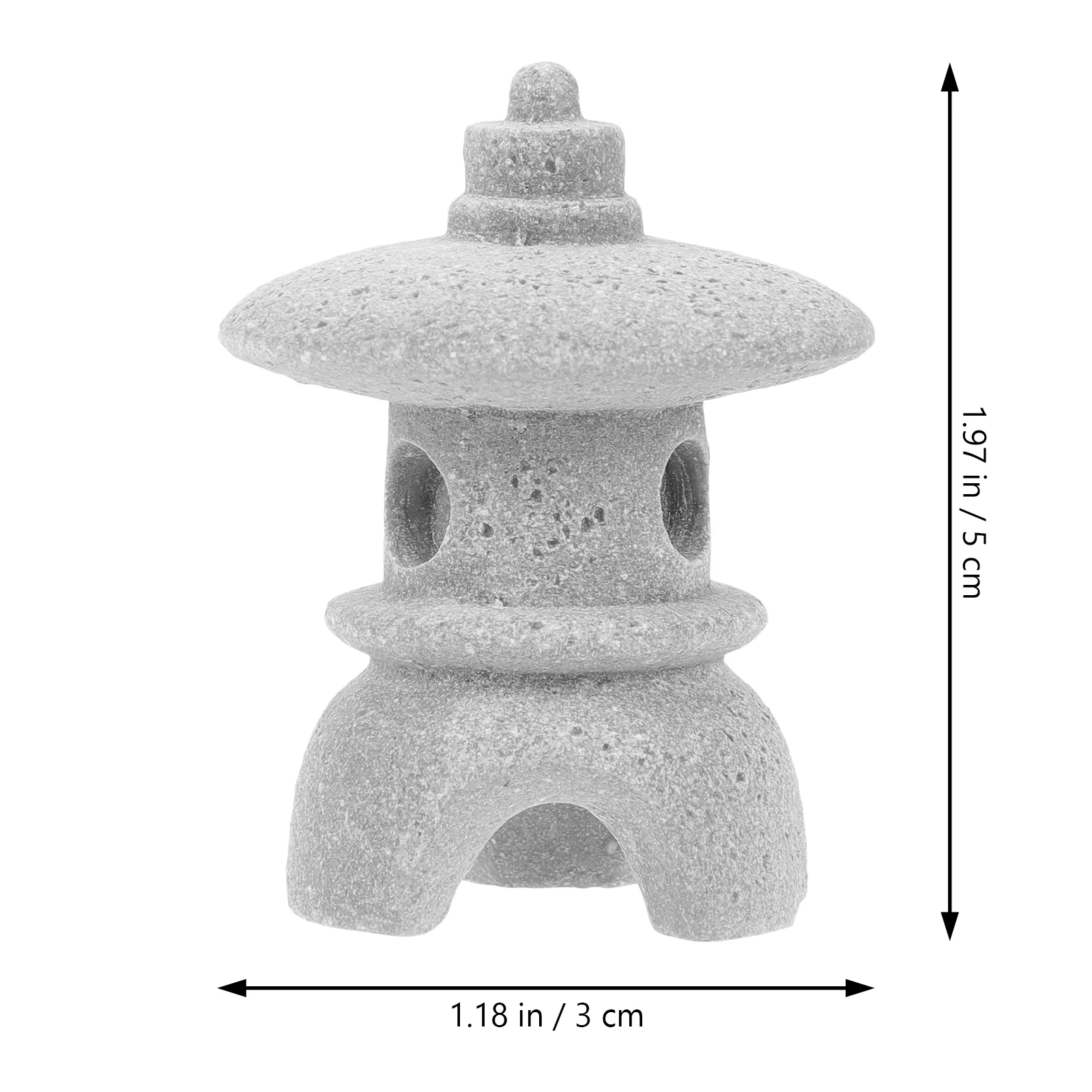 4 Pcs Gazebo Decorations Outdoor Sand Table Pavilion Model Scenery Landscape Mini Pagoda Statue Sandstone Garden Man