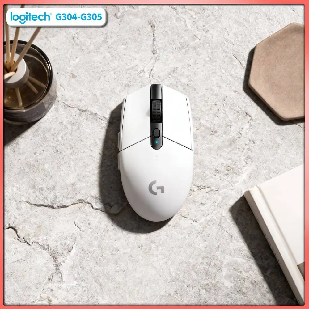Wireless G305 Mouse for PC Mac, 12000 DPI HERO Sensor, 6 Programmable Keys, 250h Battery, Logitech PC Mac Gamer Favorite